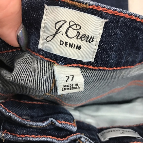 J.Crew Dark Wash 9" Vintage Straight Jeans - Picture 7 of 8
